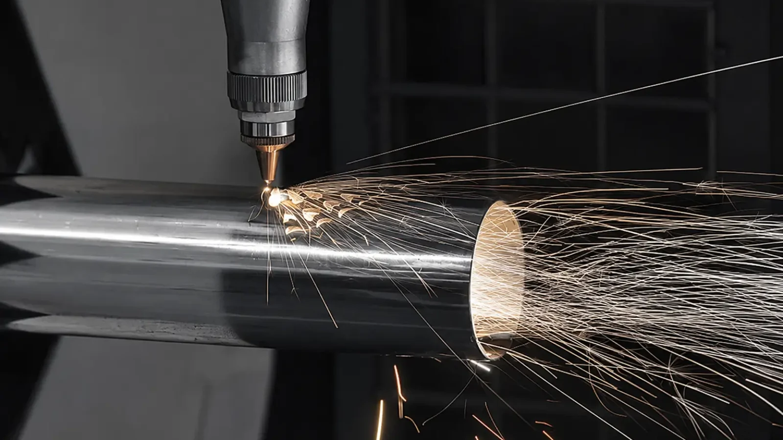 Laser cutting of carbon steel pipes