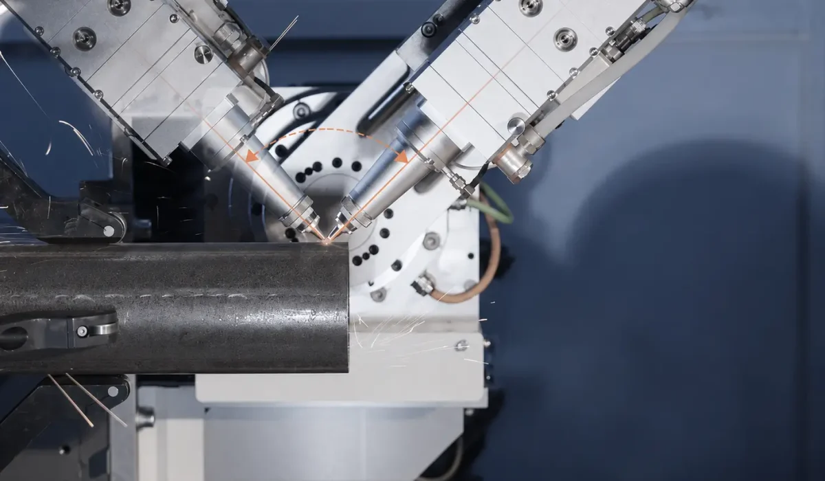 Laser pipe cutting machine cut carbon steel