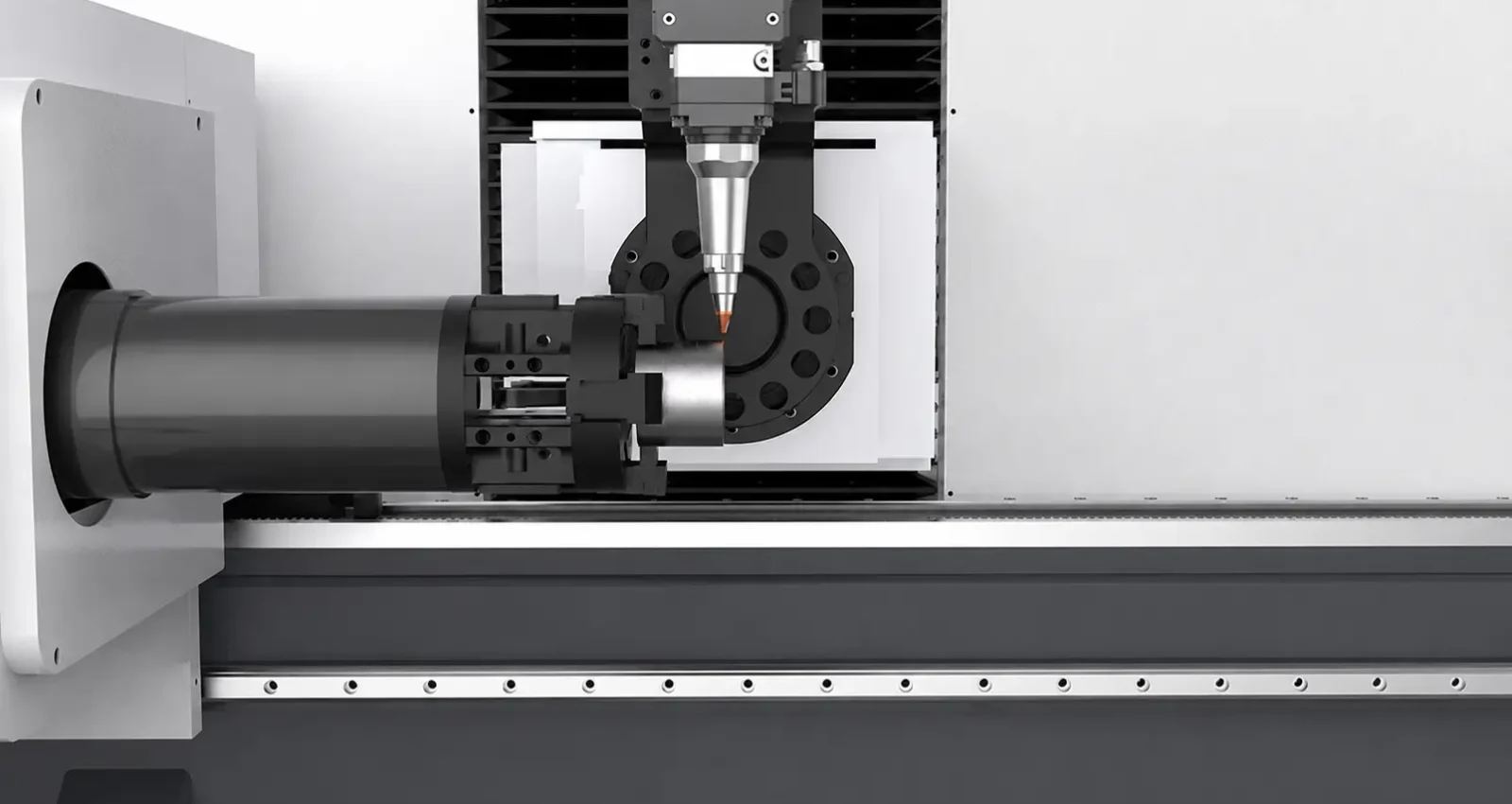 Laser pipe cutting machine cutting