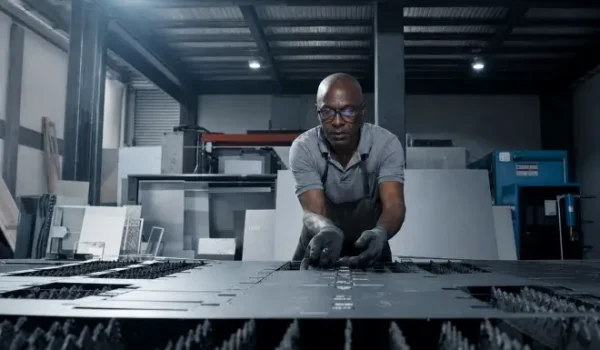Support for laser cutting machine accessories